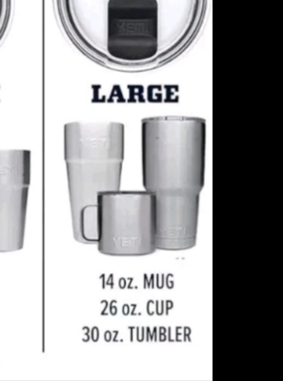 YETI 30oz Original Tumbler Mag slider Lids Only NEW - Set of 2 - Picture 2 of 2